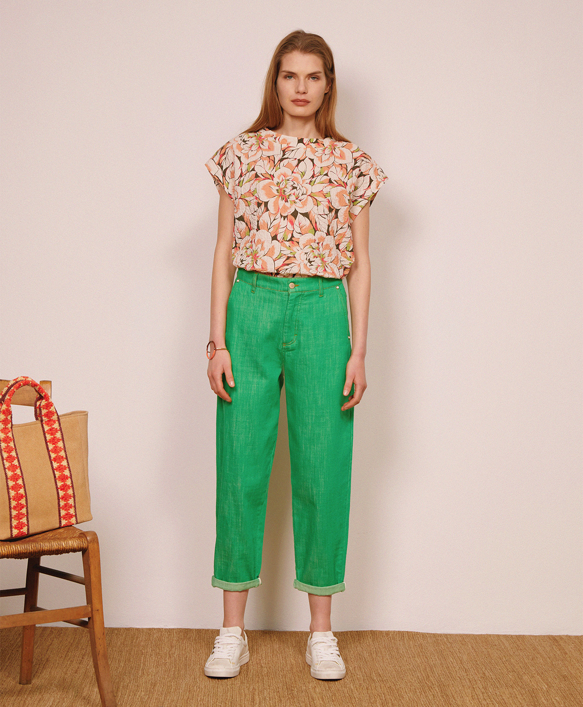 JANE DENIM PANTS - FLUORESCENT | Momonì