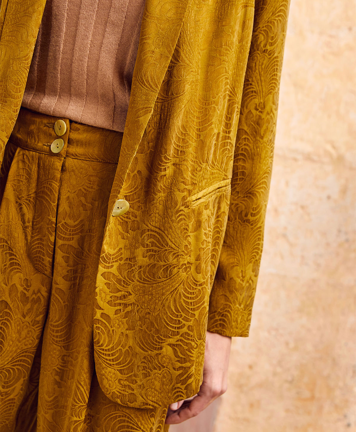 THEODORE JACKET IN JACQUARD CUPRO OIL Momonì