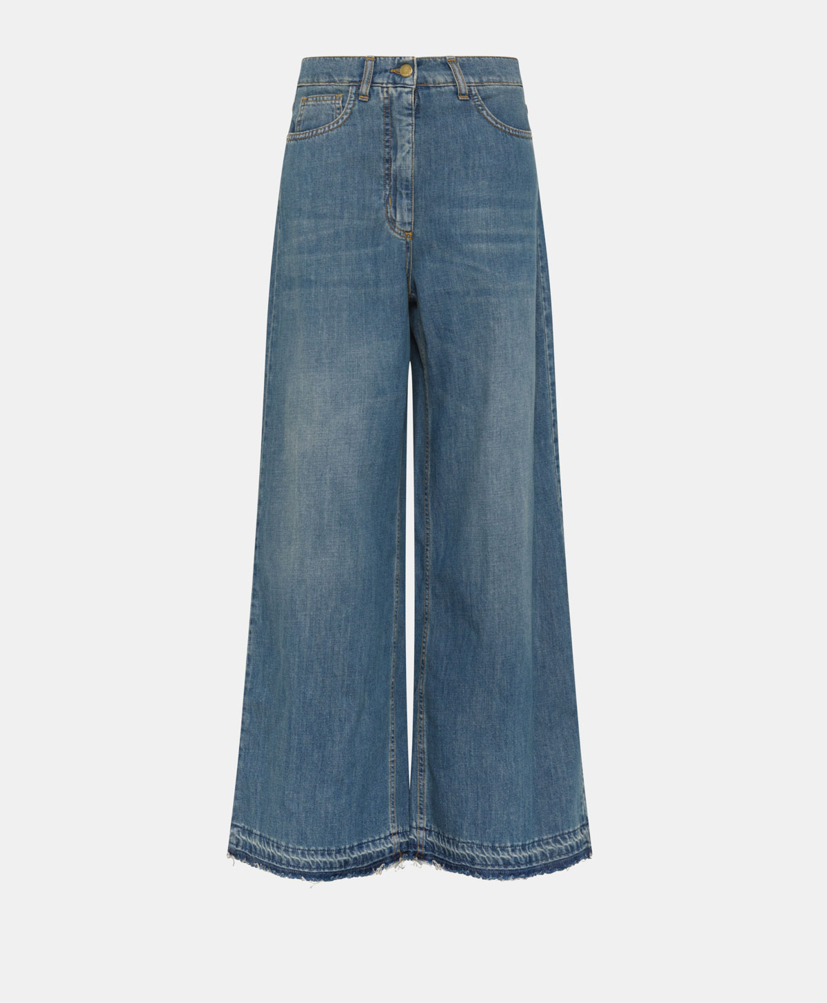 Denim Momoni Pantaloni PANTALONI AOKI IN DENIM STONE WASHED OZ BLU