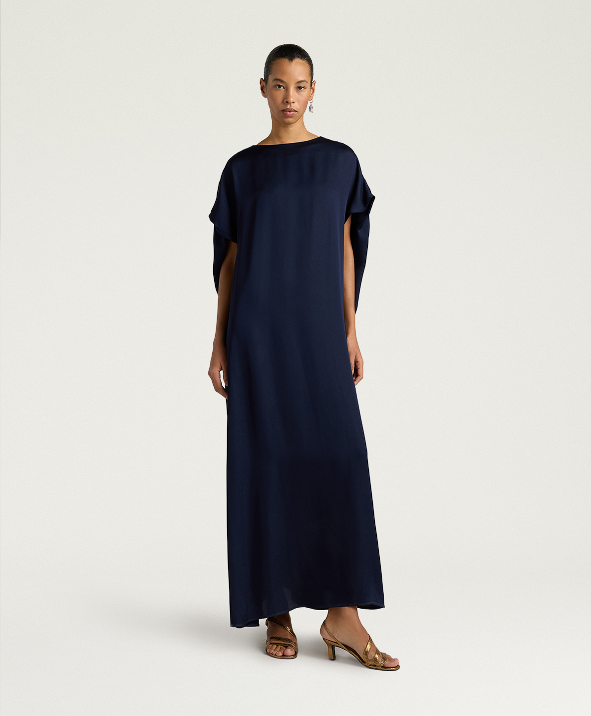 momoni silk dress Momoni Wani Crepe Silk Dress Brown Floral