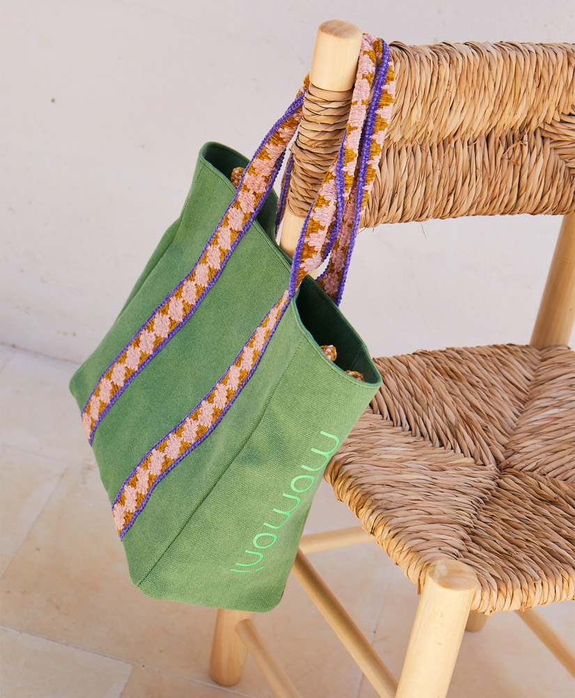 SUNDAY CANVAS BAG - GREEN | Momonì