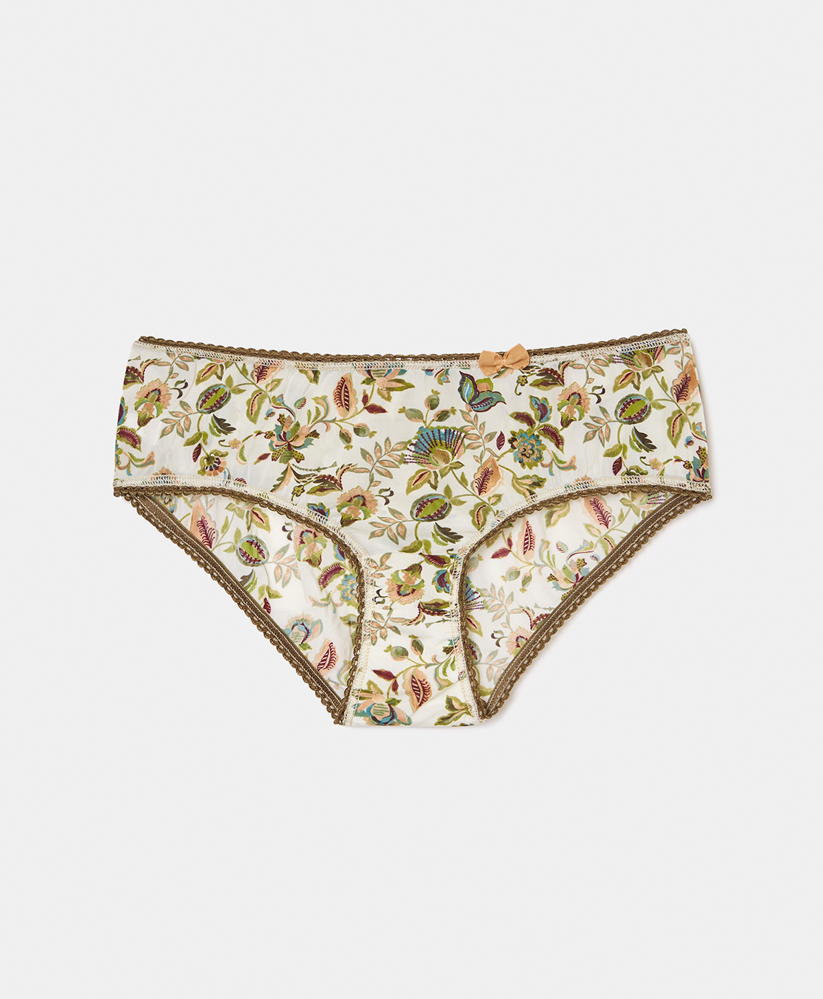 SLIP AMACA IN NYLON STAMPATO ELASTICIZZATO - PANNA/ROSA - Momonì