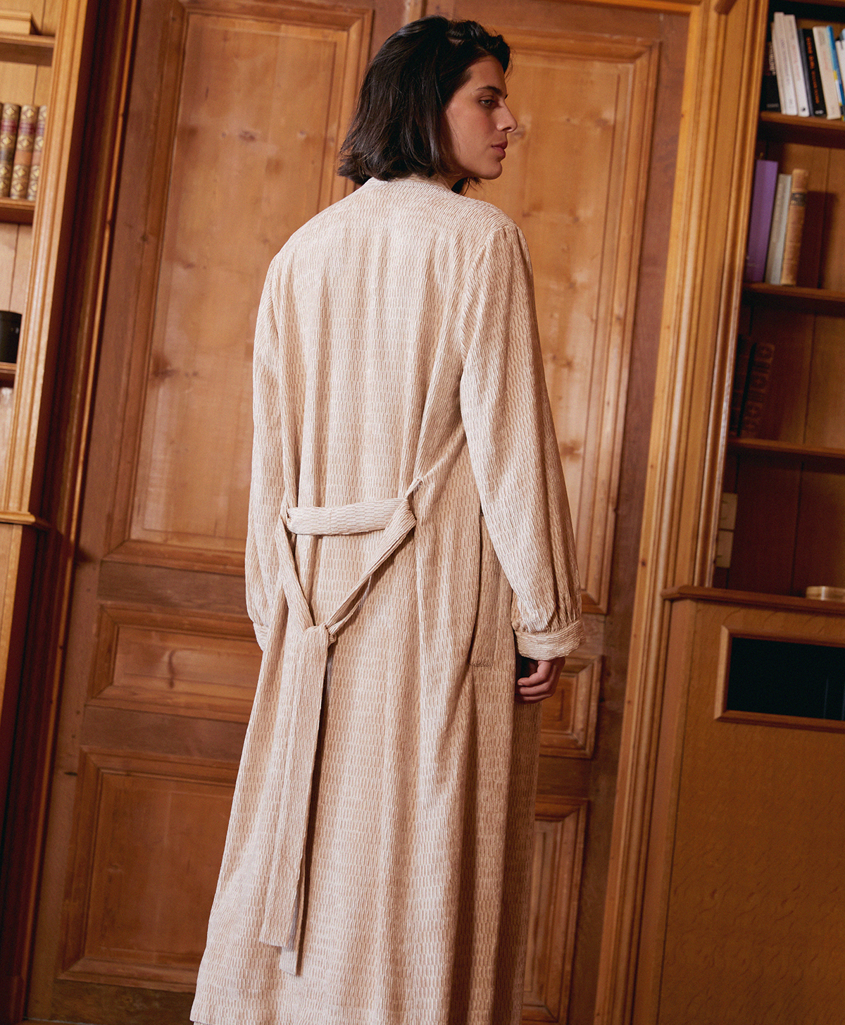 EUFORBIA DUSTER IN SOFT CORDUROY - PINK - Momonì