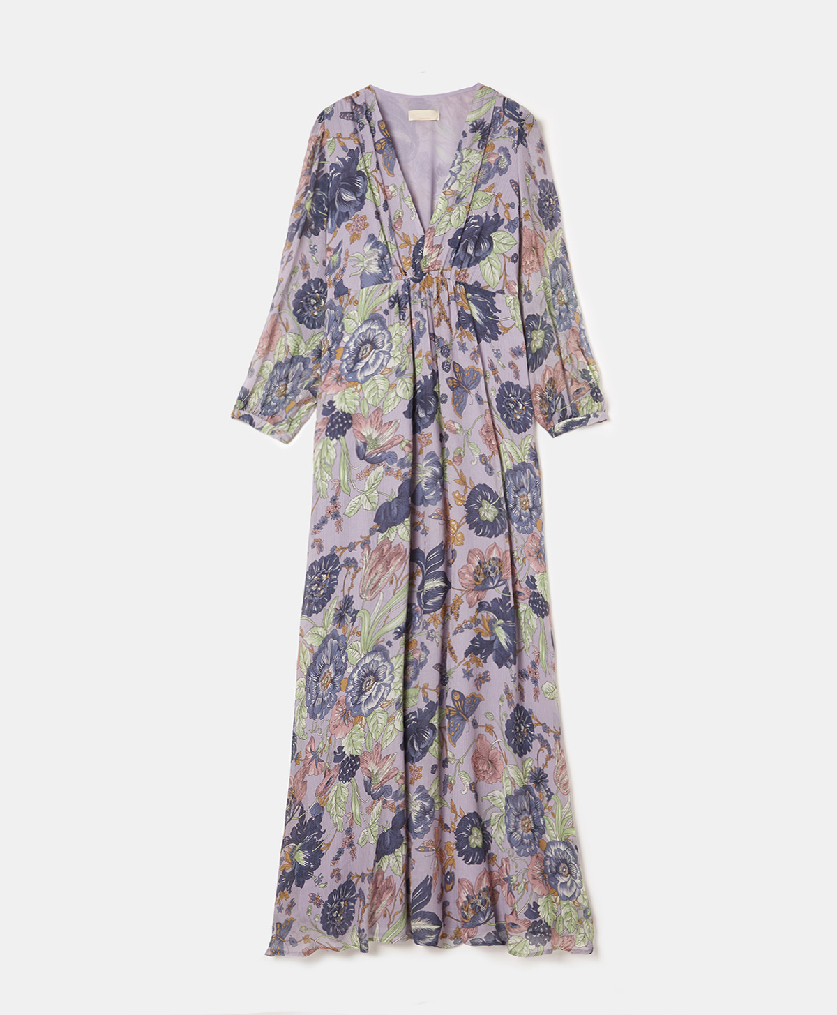 ROBE ARTEMISIA EN CRÉPON IMPRIMÉ - LILAS/MULTICOLORE - Momonì