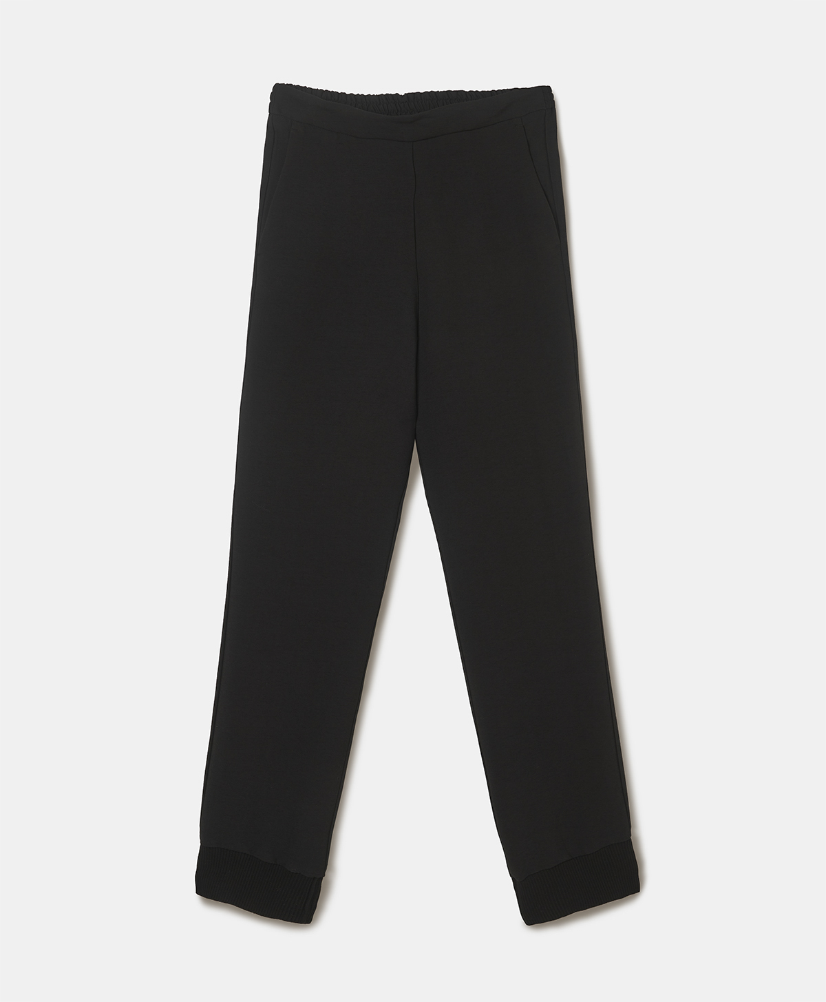 PRUGNOLO PANTS IN VISCOSE FABRIC - BLACK - Momonì