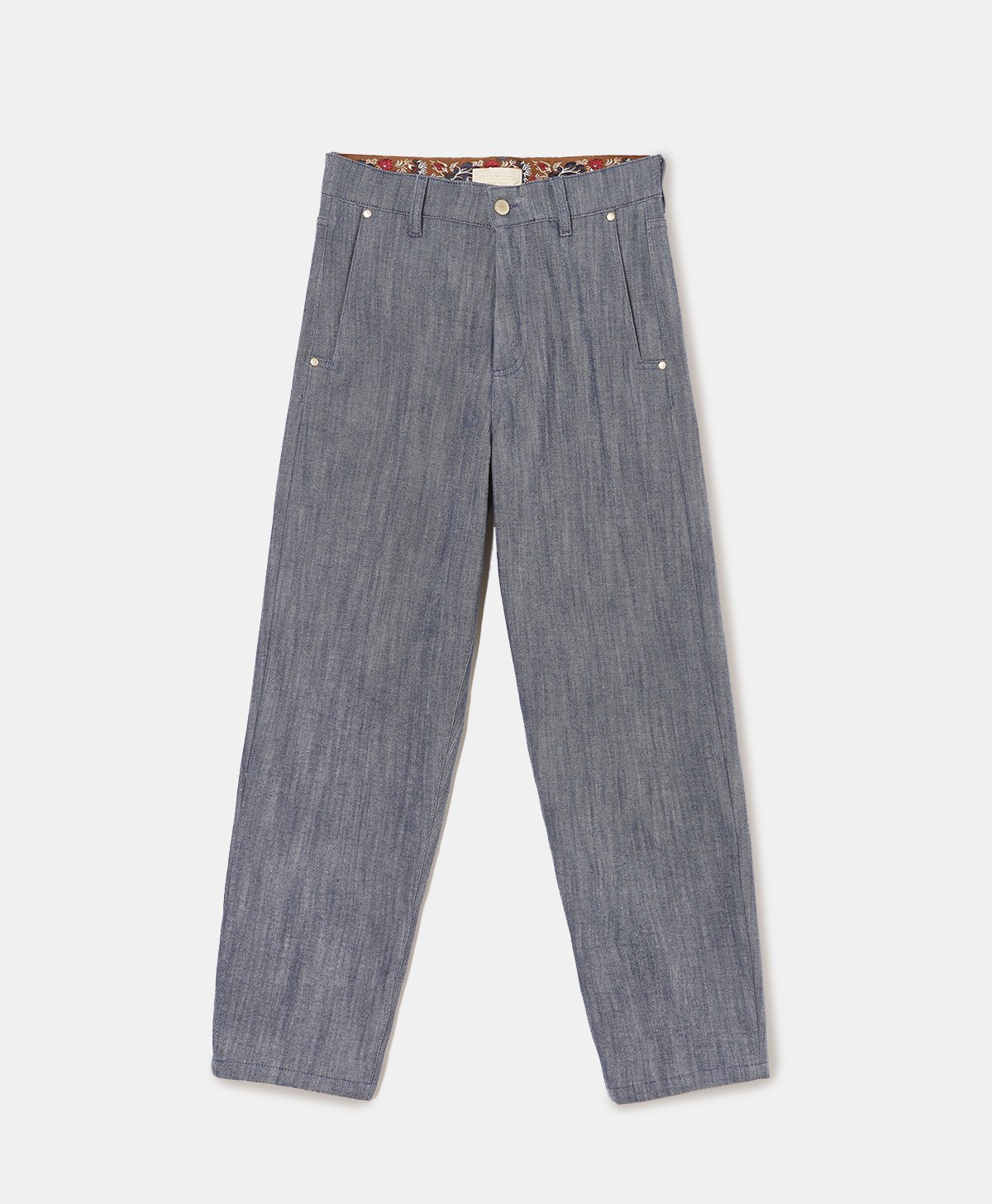 PANTALON OSMANTO EN DENIM STRETCH - BLUE JEANS - Momonì