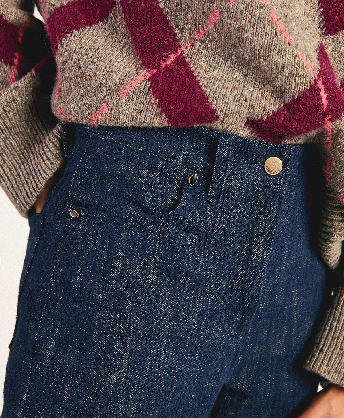 PANTALON ILATRO EN DENIM - BLEU - Momonì
