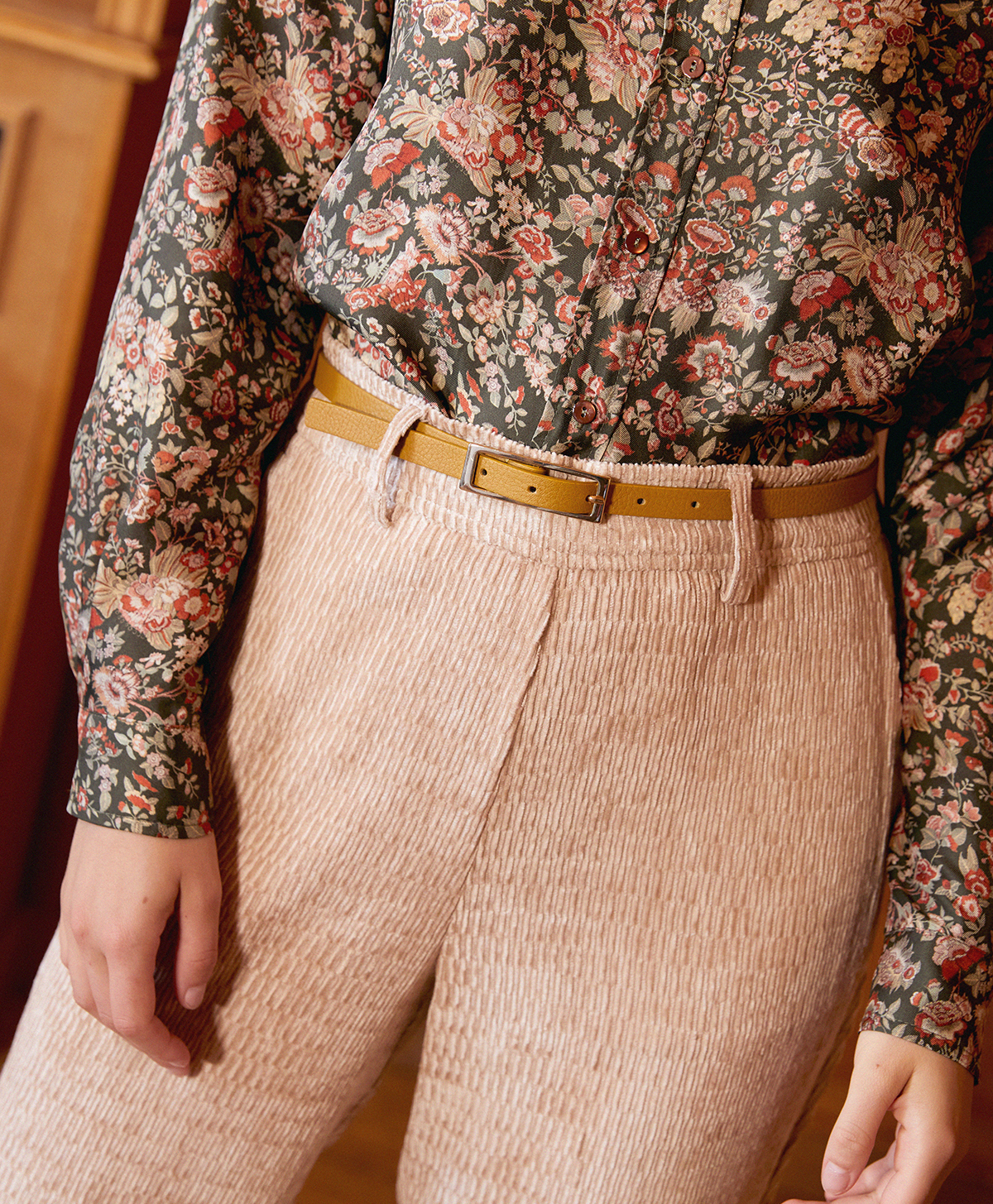 VISCHIO PANTS IN SOFT CORDUROY - PINK - Momonì