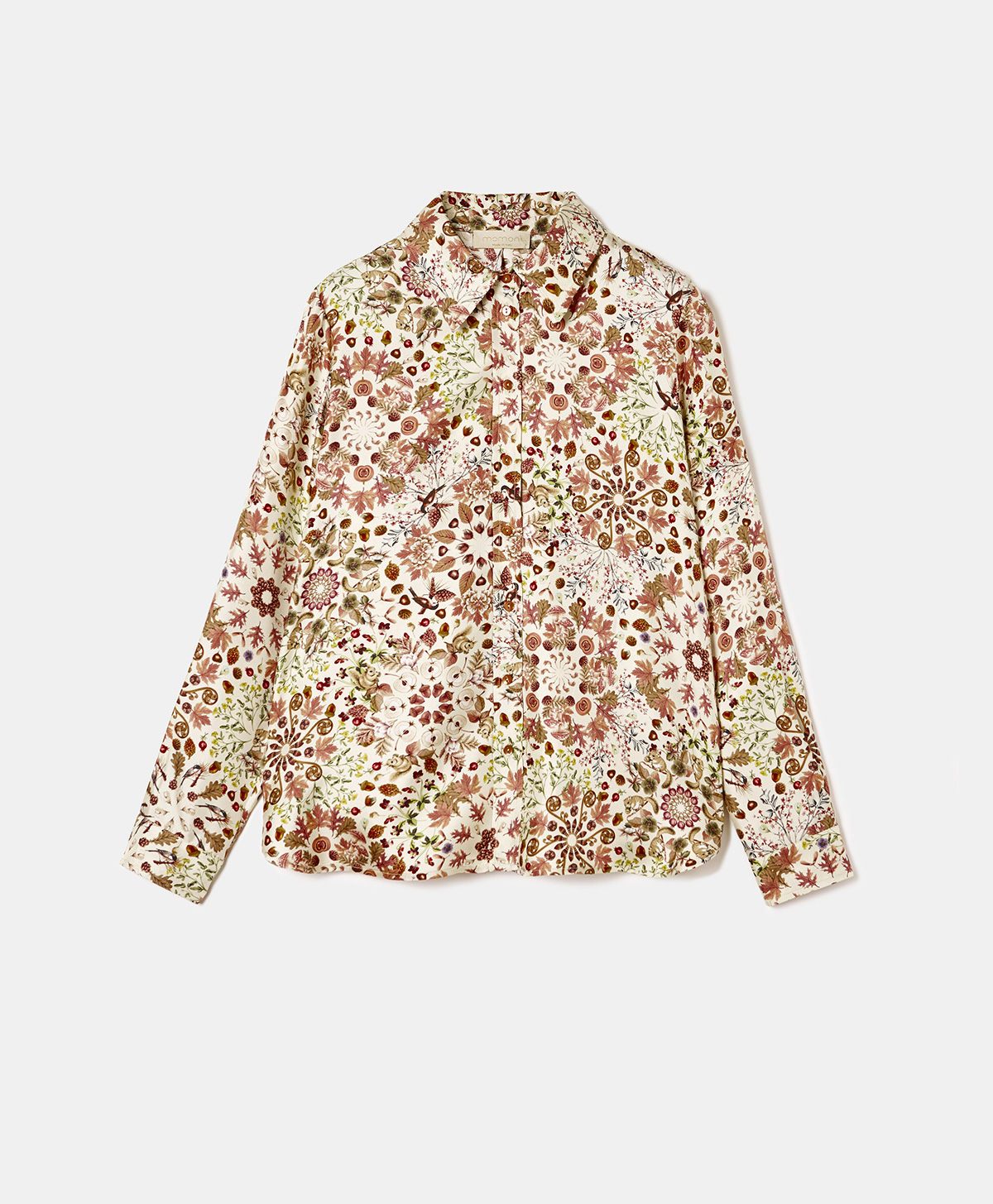 CAMICIA ARLES IN TWILL DI SETA STAMPATO - ROSA MULTICOLOR - Momonì