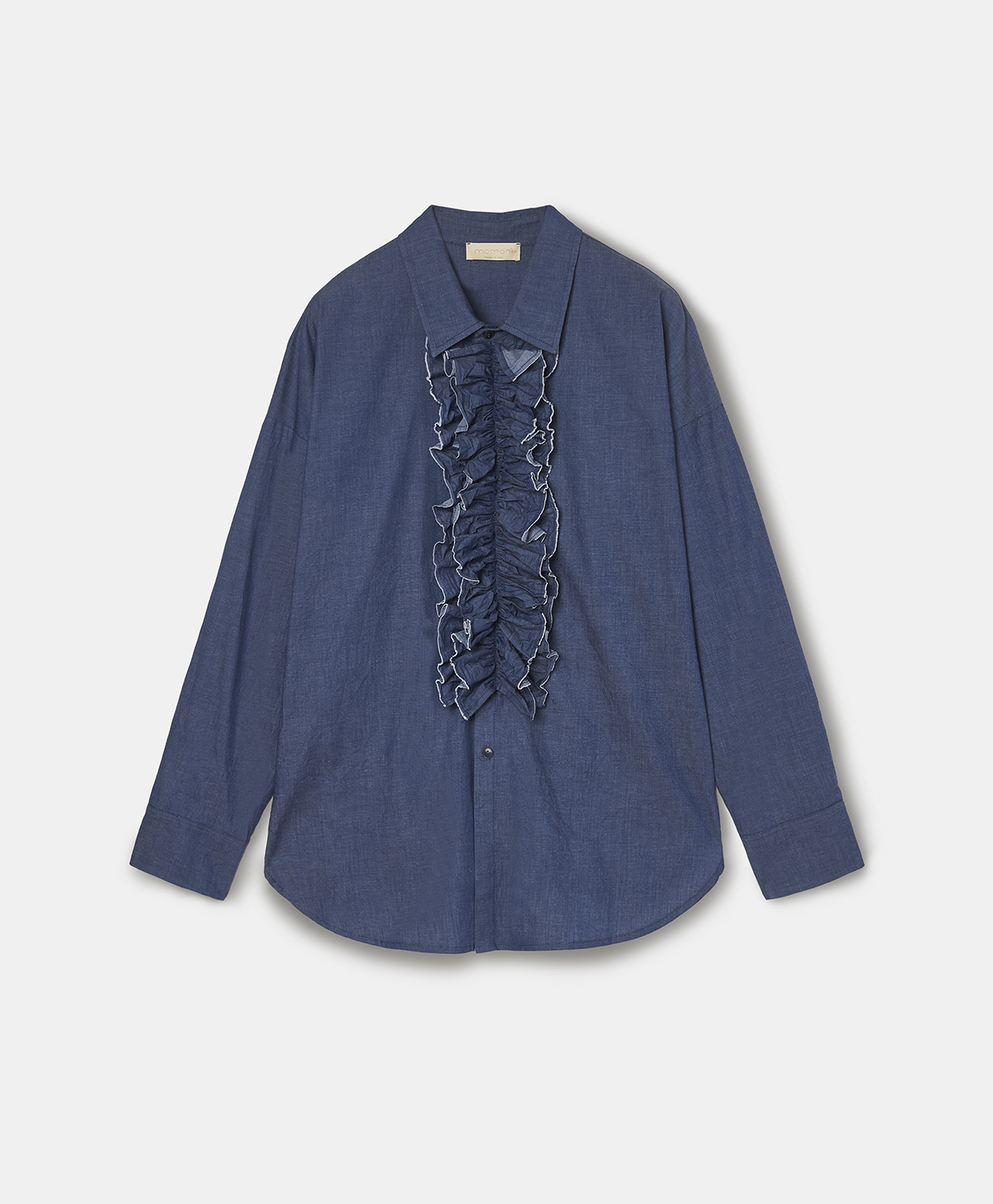 CHEMISIER BILANCIA EN CHAMBRAY  - BLUE JEANS - Momonì