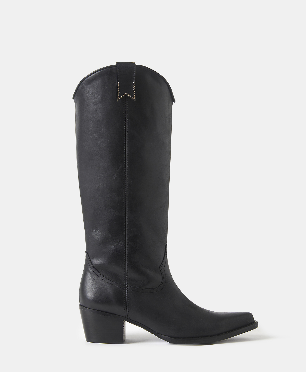 BELUGA LEATHER BOOTS - BLACK - Momonì