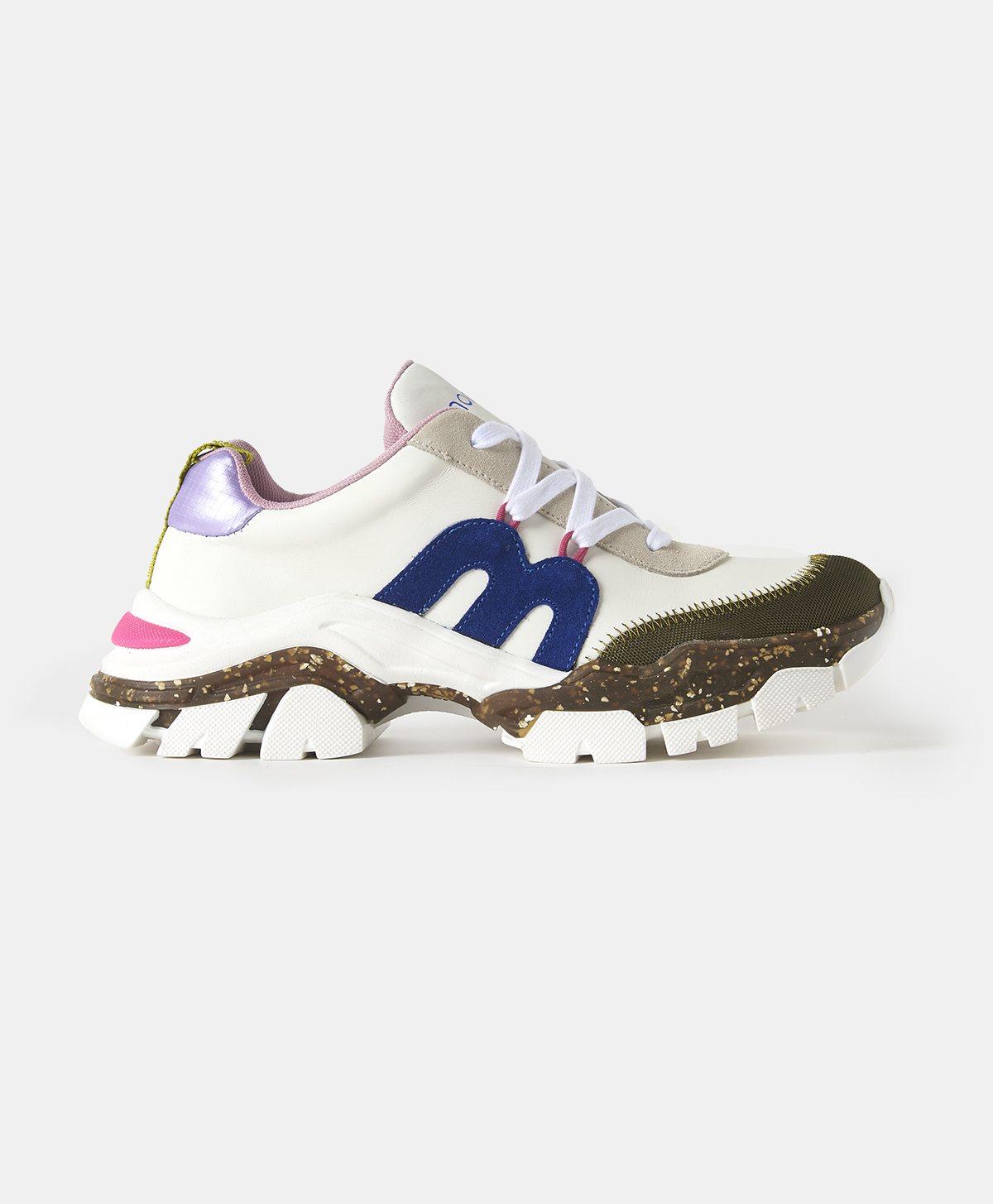 PUFFIN SNEAKERS IN MULTICOLOR LEATHER - WHITE - Momonì