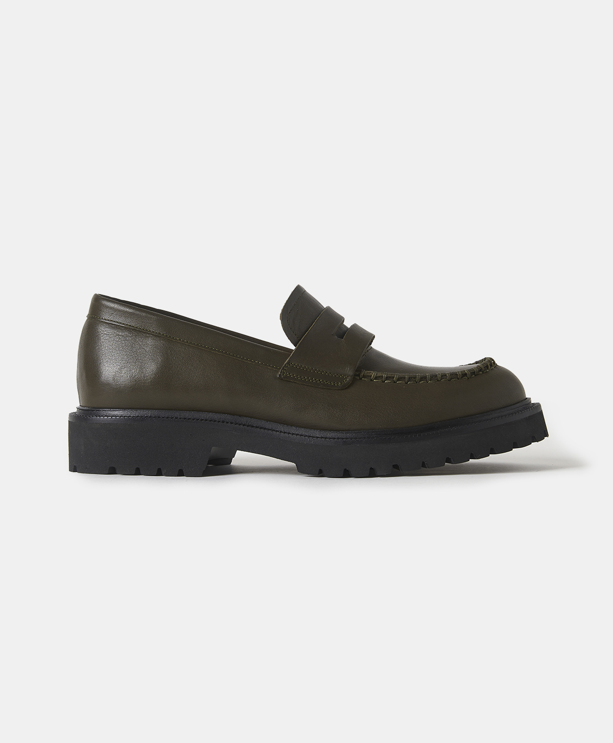 DAINO LEATHER SHOES - DARK GREEN - Momonì
