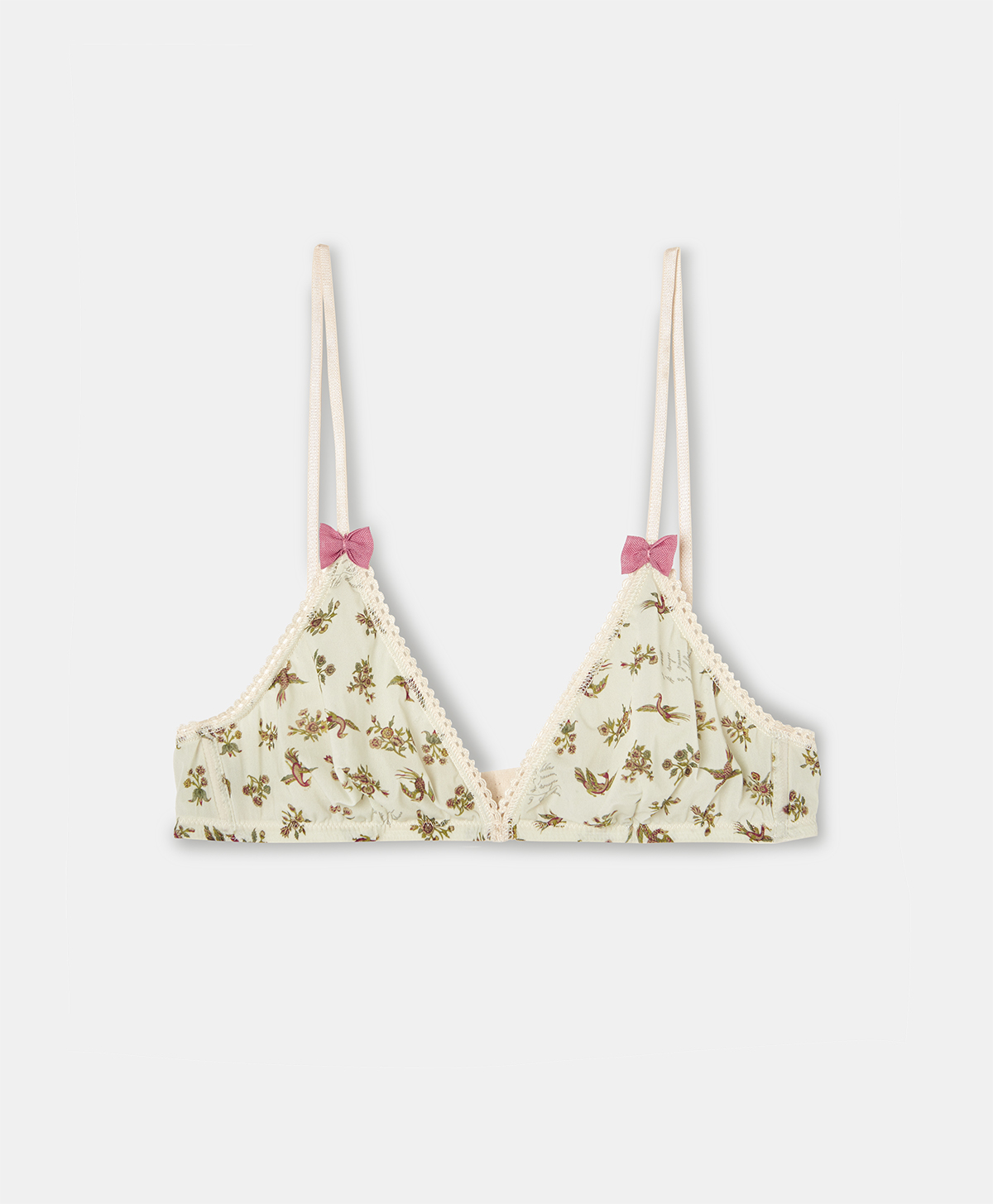 AMETHIST BRA IN PRINTED NYLON - CREAM/RED - Momonì