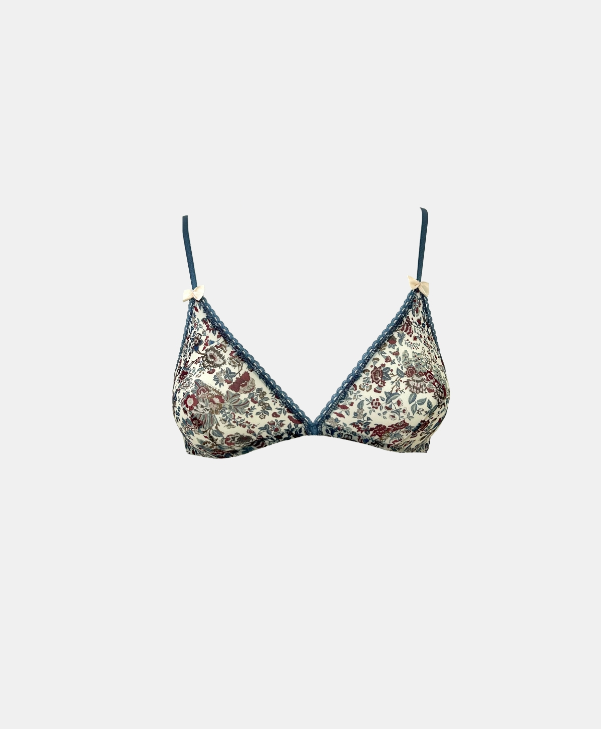 AMETHIST BRA IN PRINTED NYLON - CREAM/BURGUNDY - Momonì