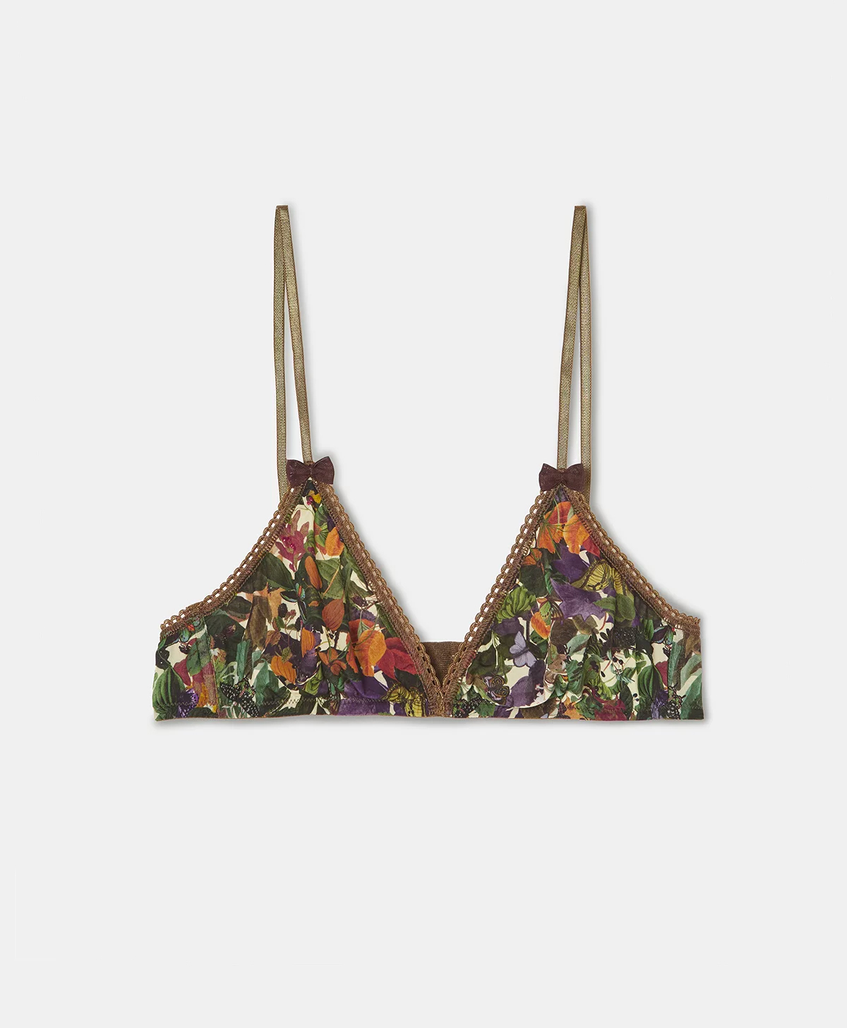 REGGISENO AMETHIST IN NYLON STAMPATO - VERDE/VIOLA - Momonì