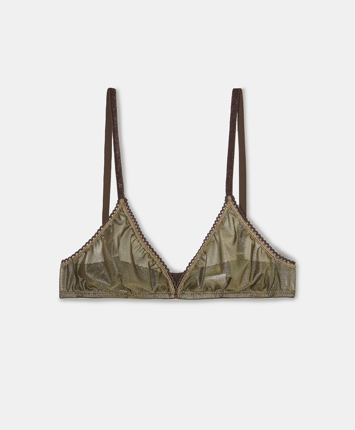 AMETHIST BRA IN LAMINATED TULLE  - GOLD - Momonì