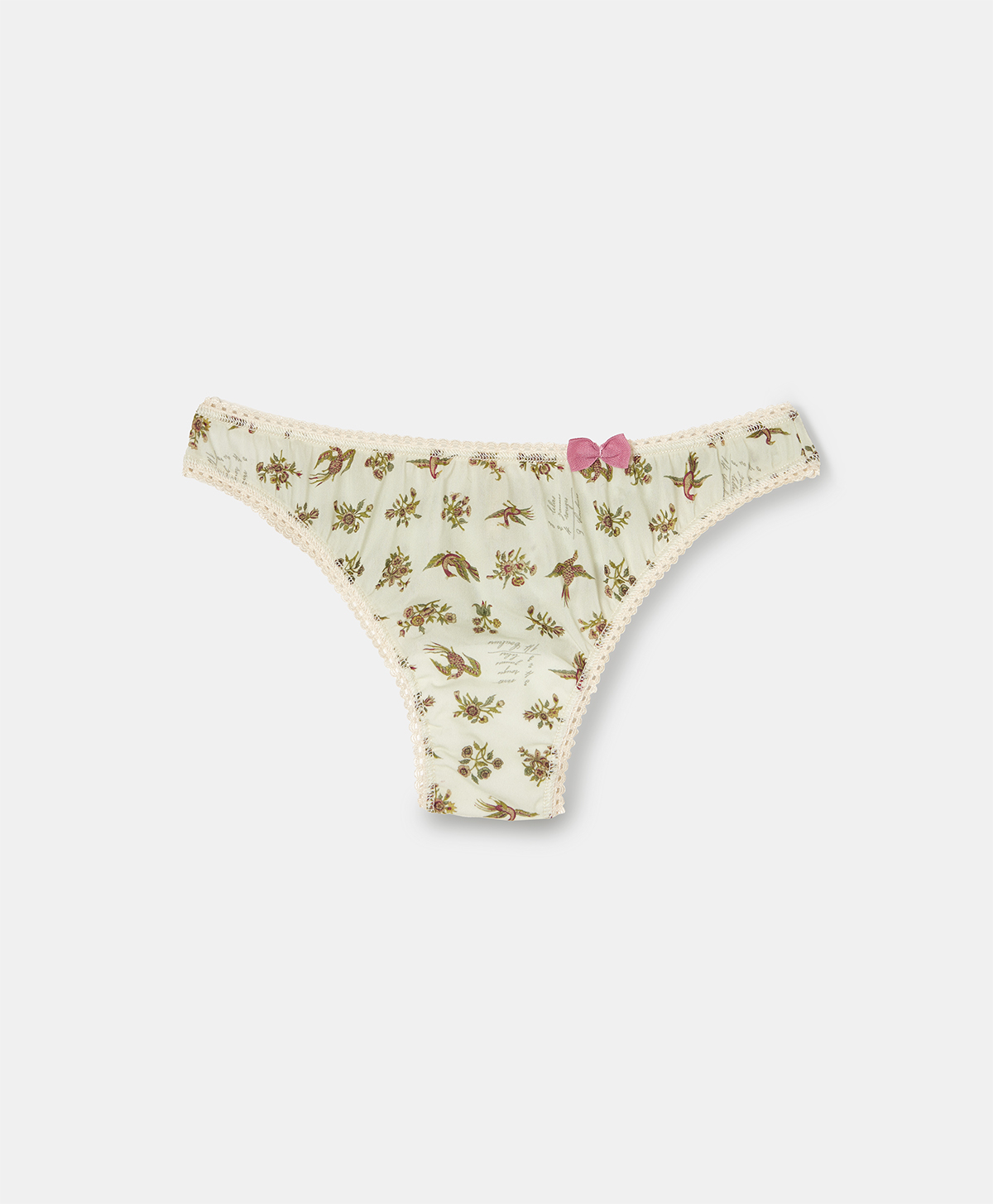 ARCA KNICKERS IN PRINTED NYLON - CREAM/RED - Momonì