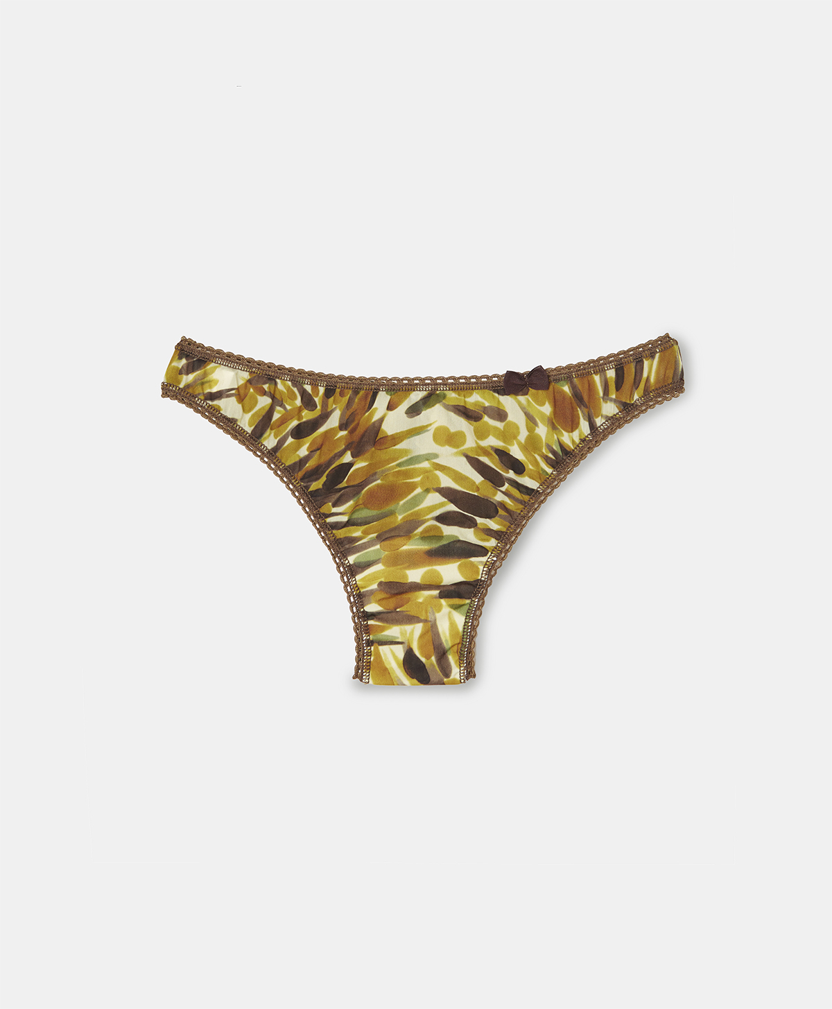ARCA KNICKERS IN PRINTED NYLON - YELLOW/BLACKBERRY - Momonì