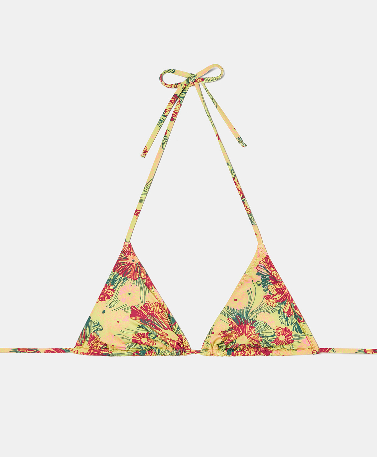 MARINE TOP IN PRINTED STRETCH FABRIC - LIME/BORDEAUX - Momonì