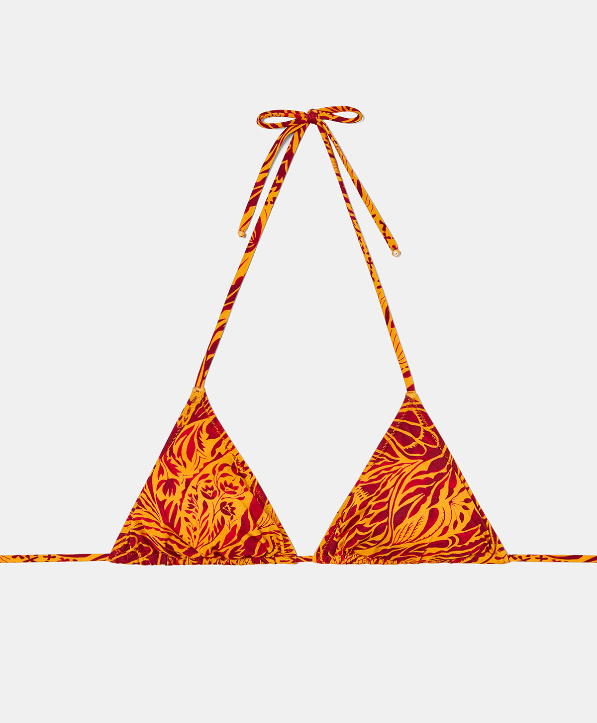 MARINE TOP IN PRINTED STRETCH FABRIC - ORANGE/BORDEAUX - Momonì