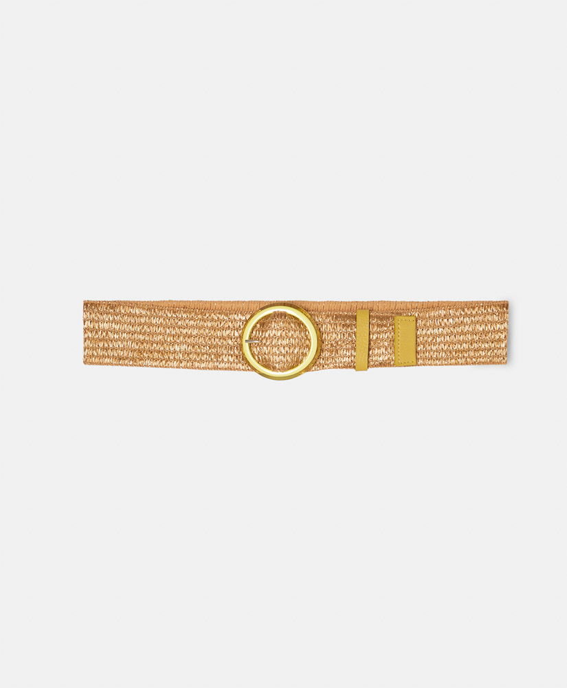 AMBER ELASTIC RAFFIA BELT - ROPE - Momonì
