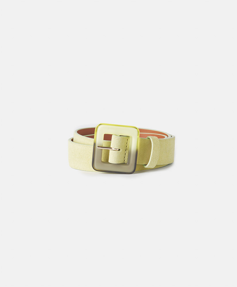 CLOVER SUEDE BELT - LIME - Momonì