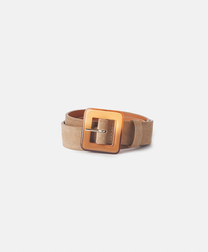 CLOVER SUEDE BELT - LICORICE - Momonì