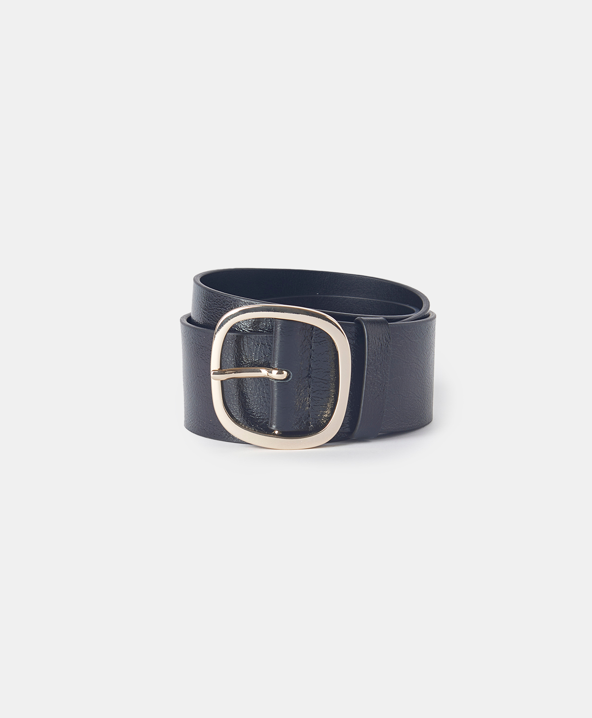 CEINTURE PATRICIA EN CUIR LAQUÉ -  NOIR - Momonì