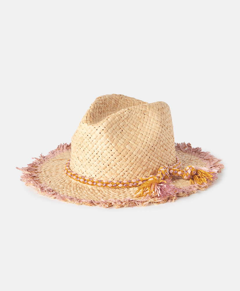 YOLANDA RAFFIA HAT - ROSE - Momonì