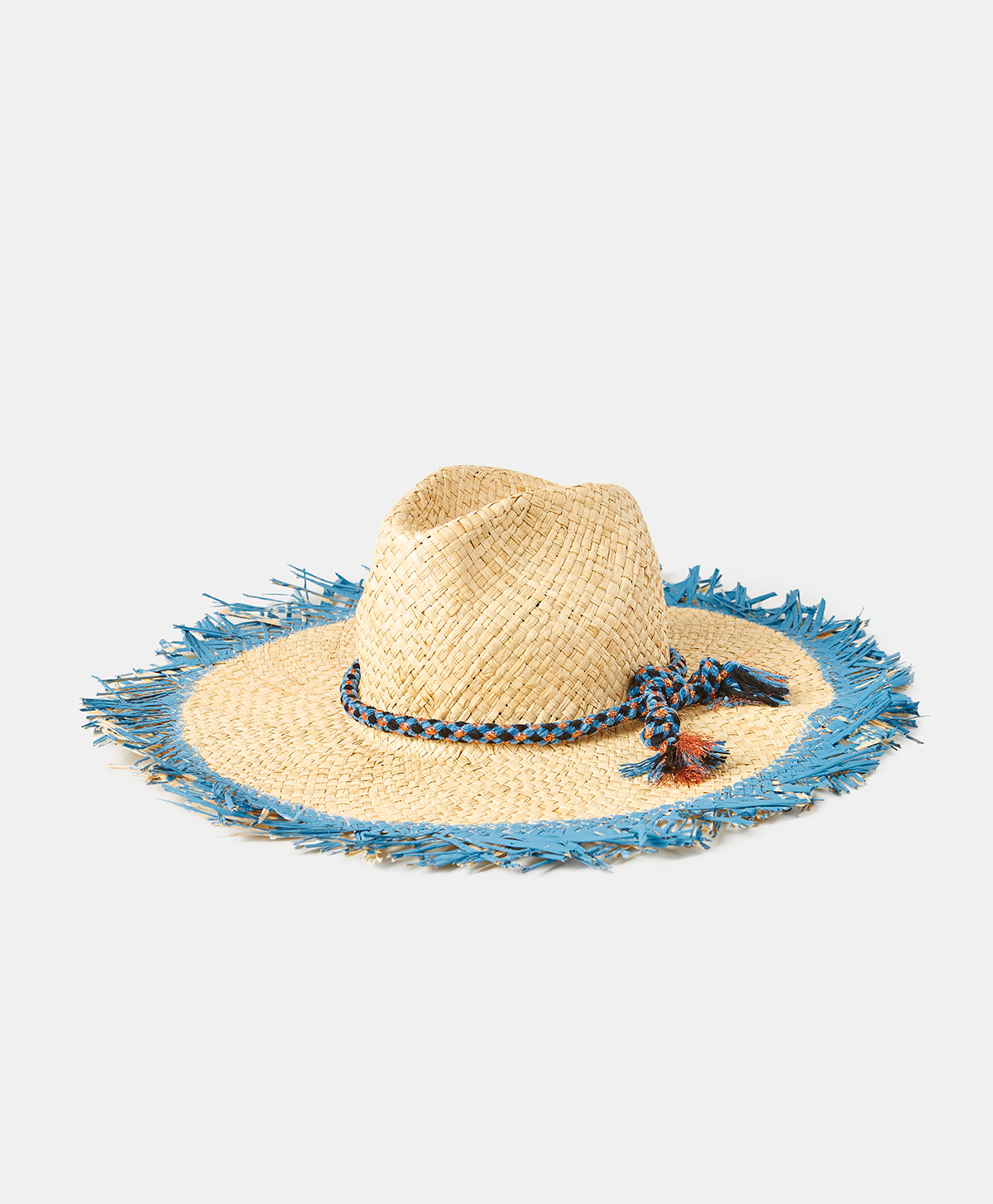 TALLULAH RAFIA HAT - BLUE - Momonì