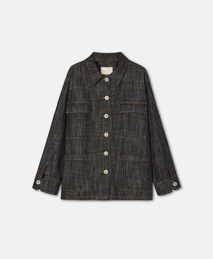 GIACCA NENA IN DENIM - NERO - Momonì
