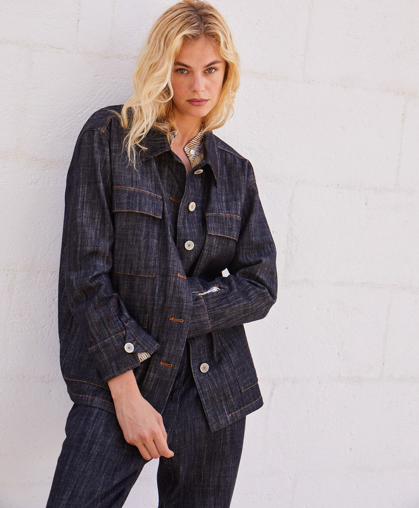 GIACCA NENA IN DENIM - NERO - Momonì