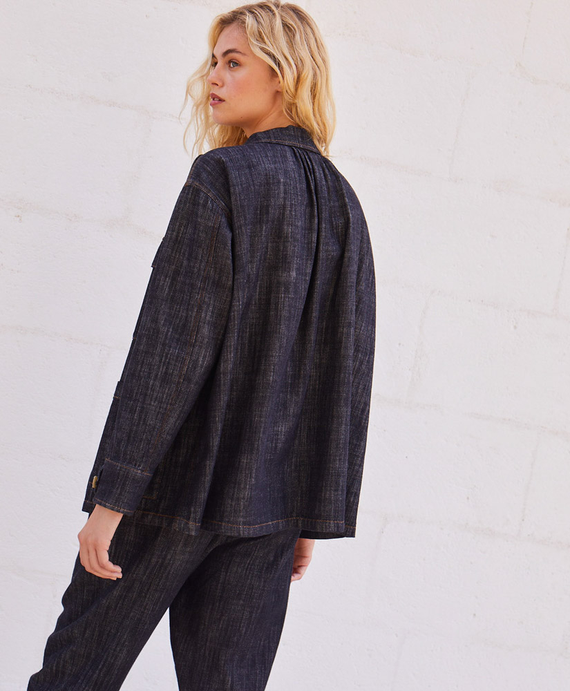 GIACCA NENA IN DENIM - NERO - Momonì