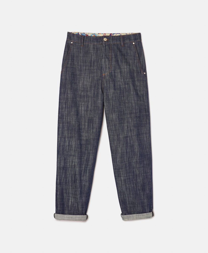 PANTALON JANE EN DENIM  -  BLEU JEANS - Momonì