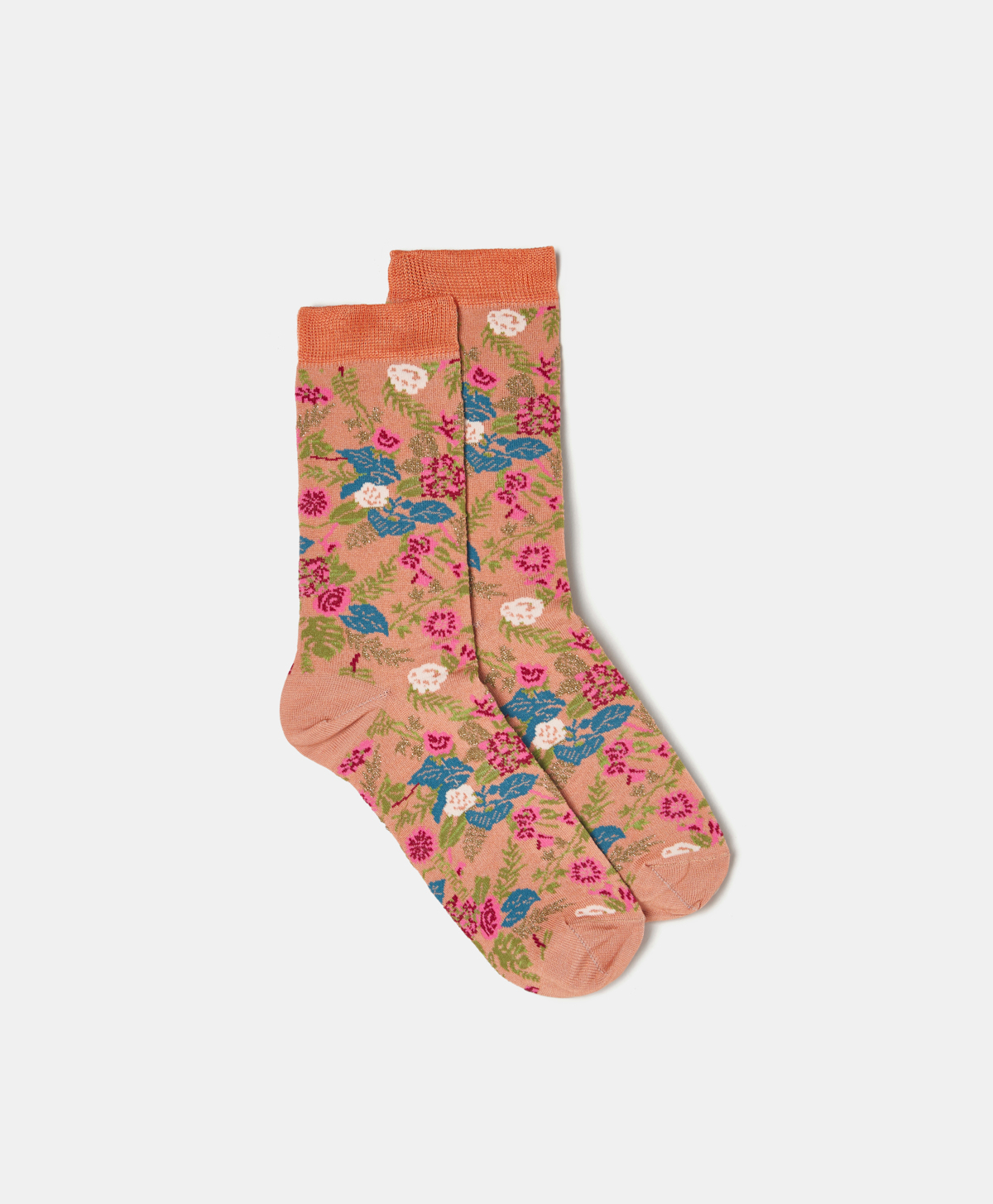 ZILLA SOCKS IN JACQUARD COTTON - ROSE - Momonì