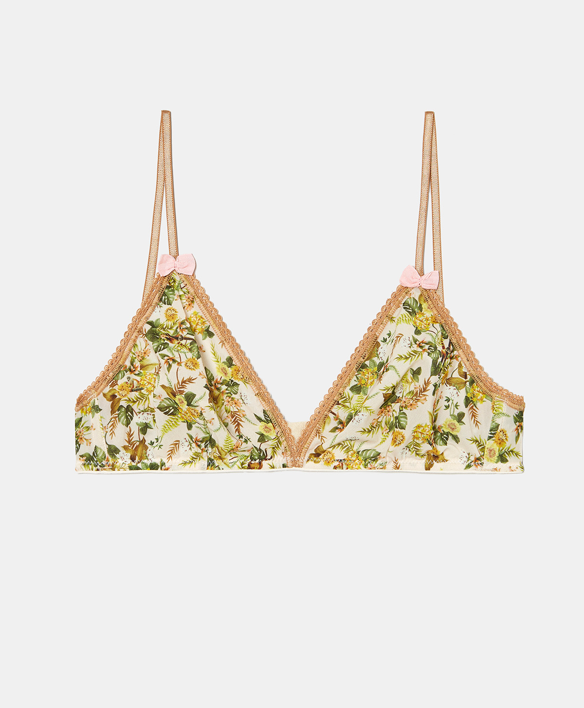 REGGISENO AMETHIST IN CHARMEUSE STRETCH STAMPATA - ROSA/ARANCIO - Momonì