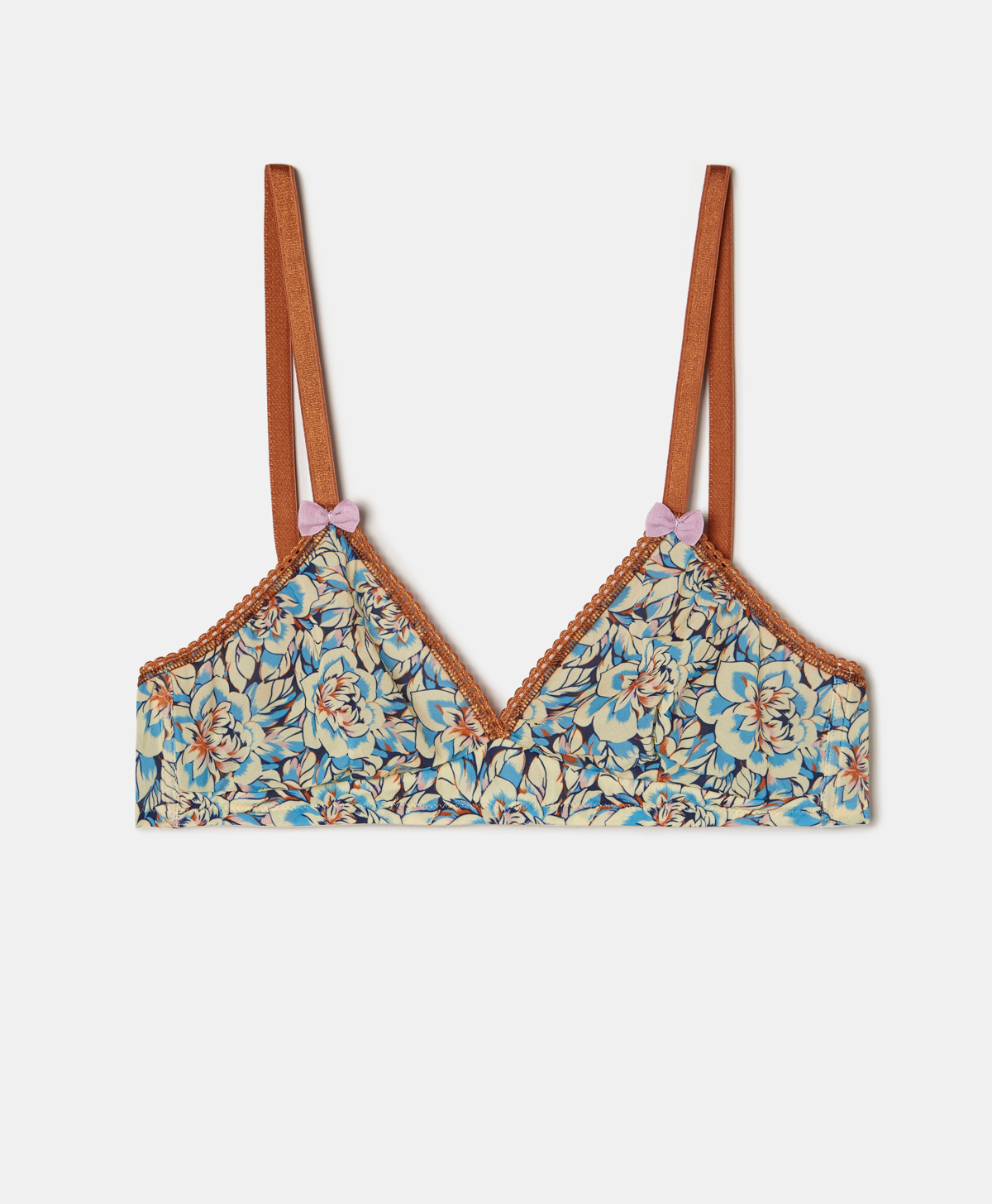 SOUTIEN-GORGE TUTU EN NYLON IMPRIMÉ - JAUNE/BLEU - Momonì
