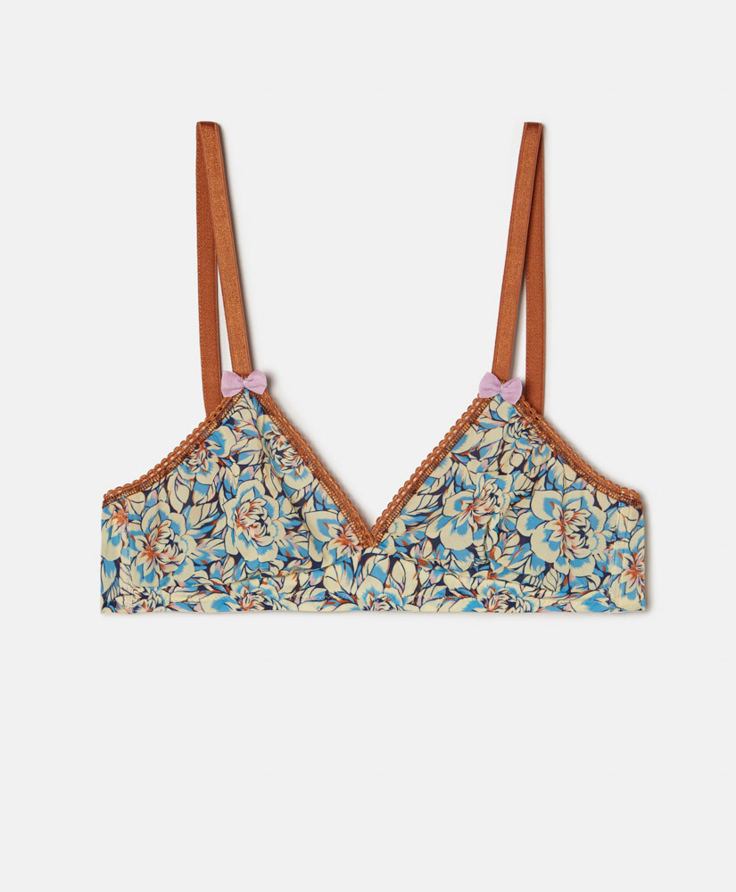 SOUTIEN-GORGE TUTU EN NYLON IMPRIMÉ - JAUNE/BLEU - Momonì