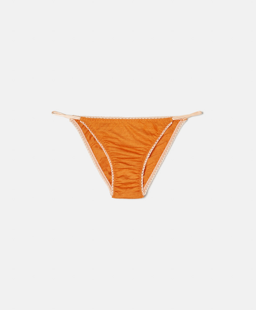 RIVERSIDE KNICKERS IN LINEN JERSEY - ORANGE - Momonì