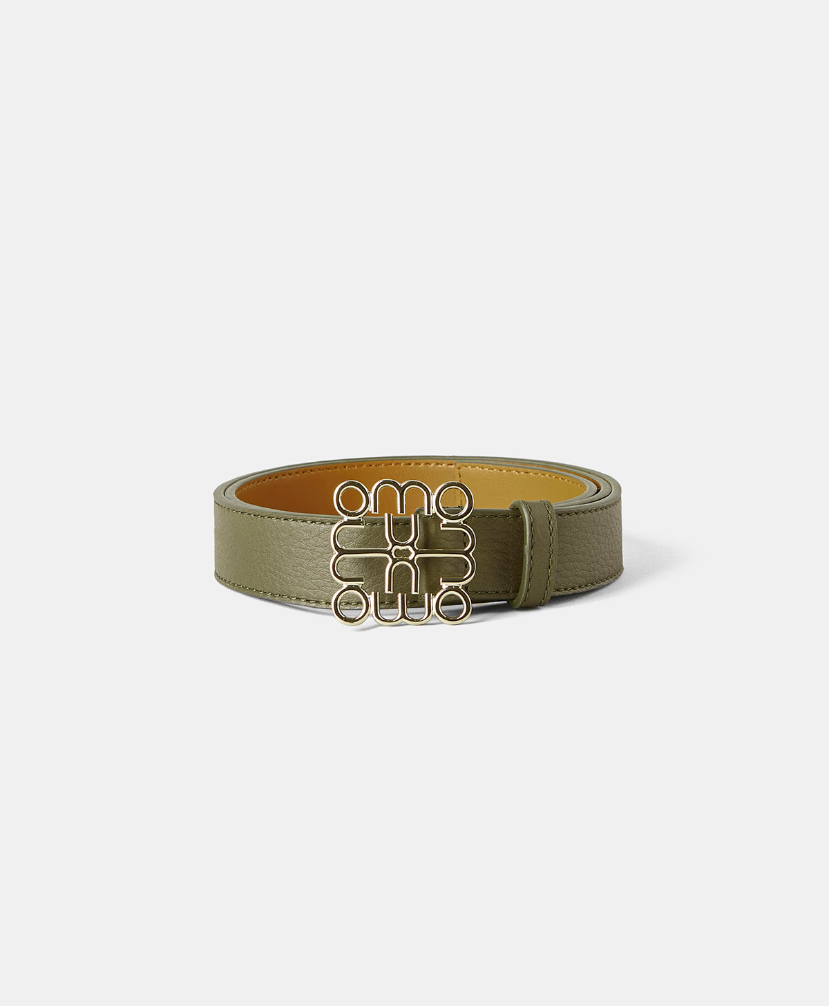 BIENVENU BELT IN LEATHER - ARMY - Momonì