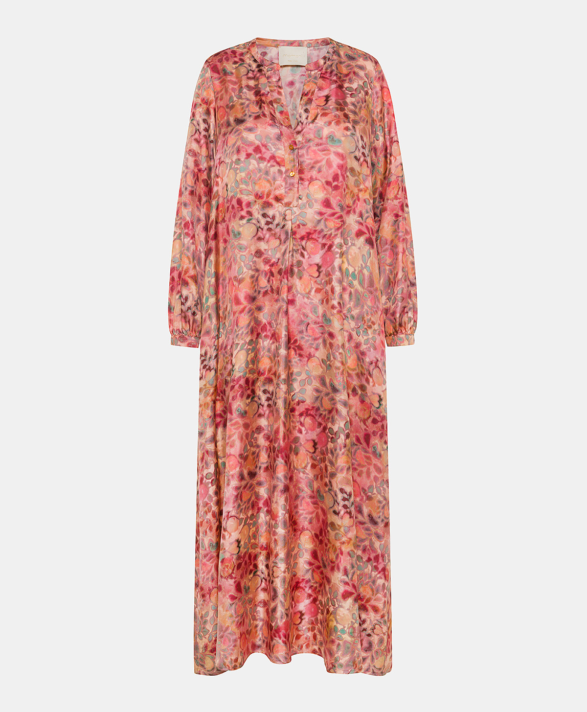 AMEDE DRESS IN PRINTED SILK TWILL - MULTICOLOR PINK - Clothing - Momonì