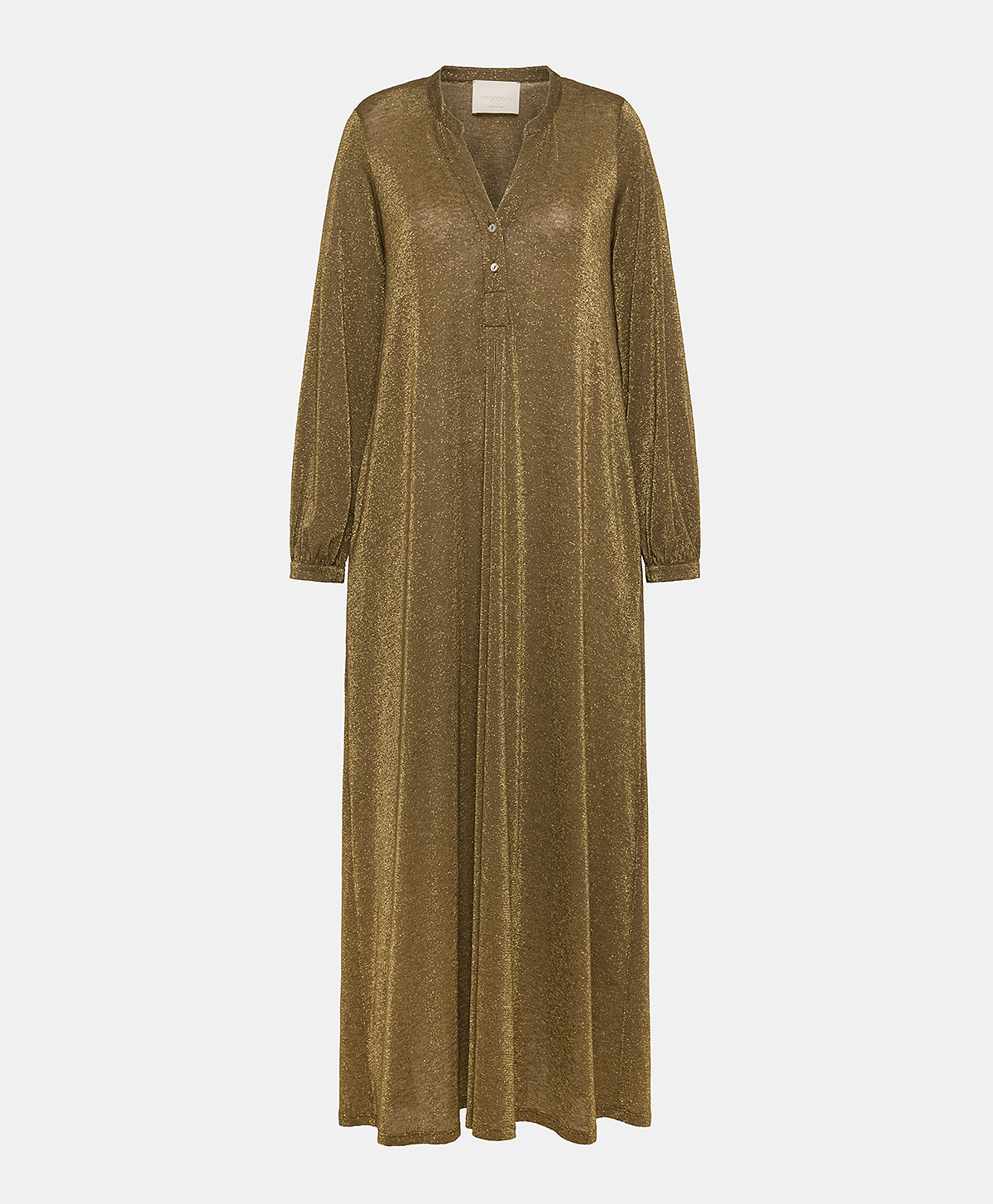 AMEDE DRESS IN LUREX JERSEY - CIGAR BROWN - Clothing - Momonì
