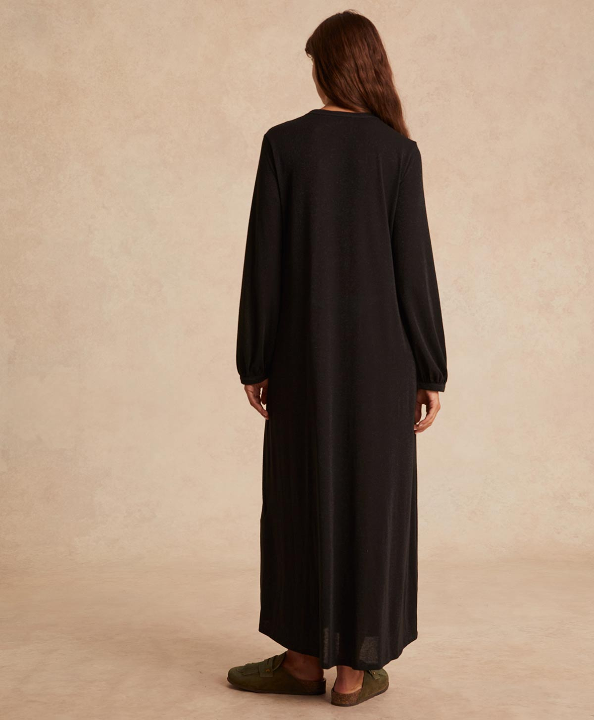 AMEDE DRESS IN LUREX JERSEY - BLACK - Momonì