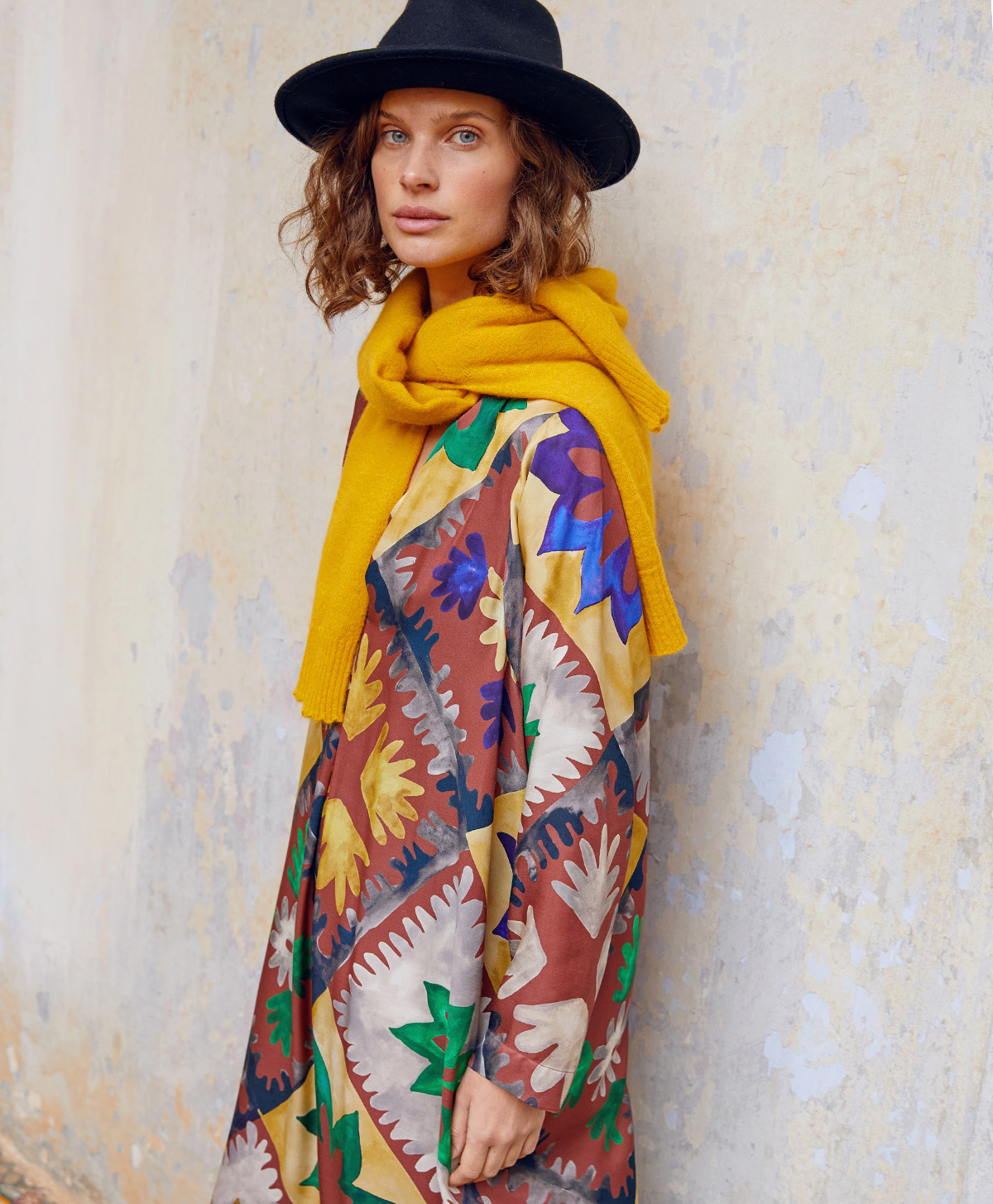 RODRIGUE DRESS IN PRINTED VISCOSE TWILL - MULTICOLOR BURNT - Clothing - Momonì