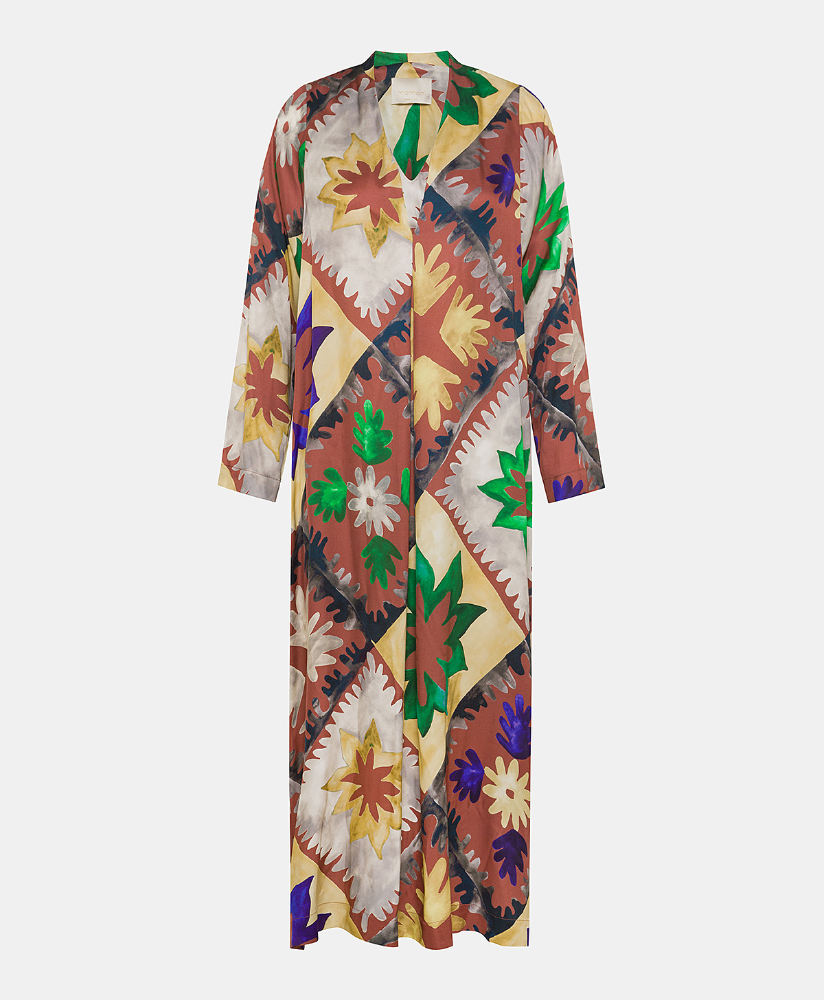 RODRIGUE DRESS IN PRINTED VISCOSE TWILL - MULTICOLOR BURNT - Clothing - Momonì