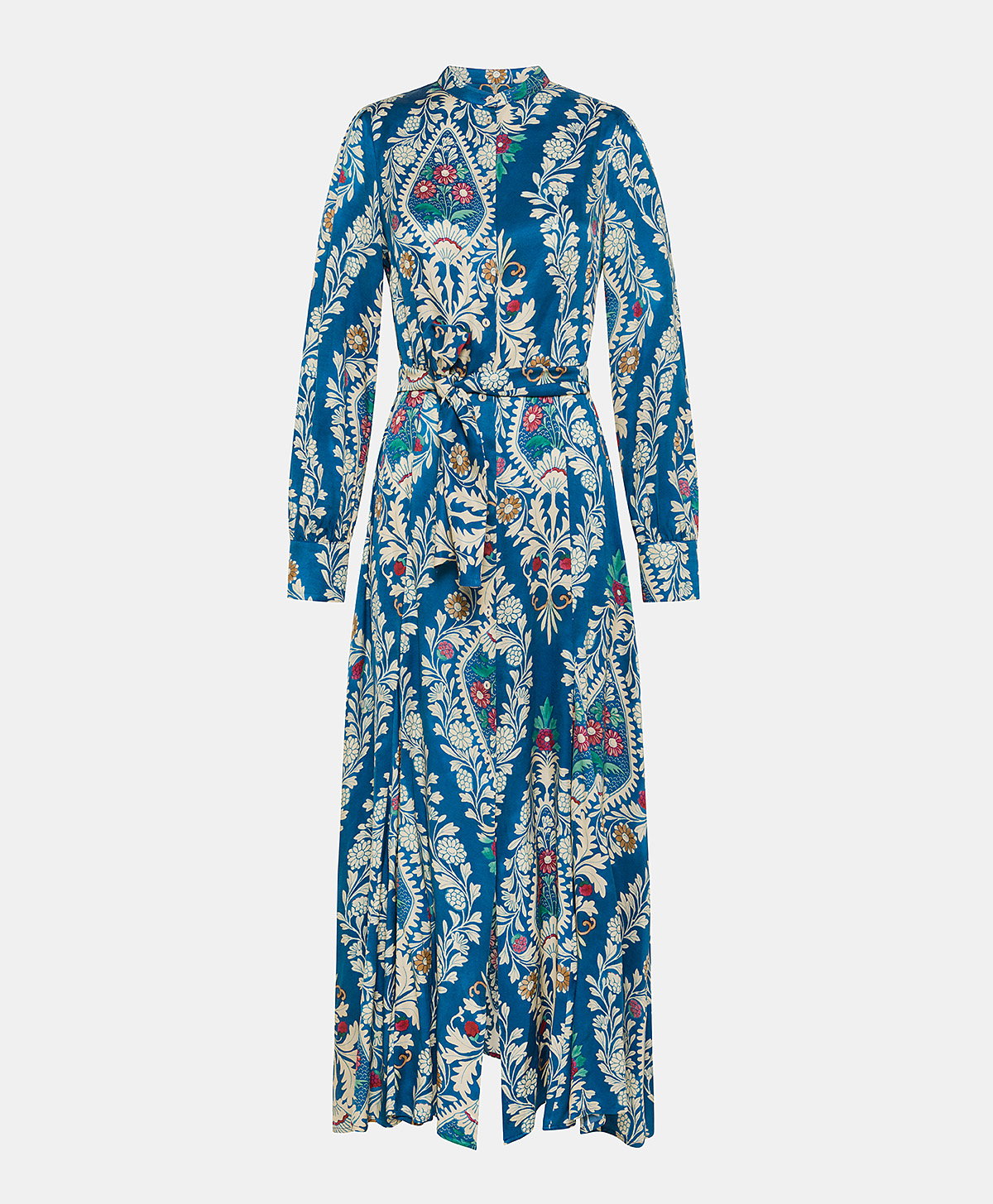 CONSTANT DRESS IN PRINTED VISCOSE TWILL - MULTICOLOR BLUE - Clothing - Momonì