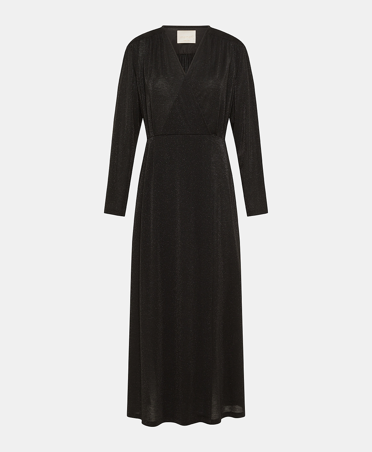 FLAVIE DRESS IN LUREX JERSEY - BLACK - Momonì