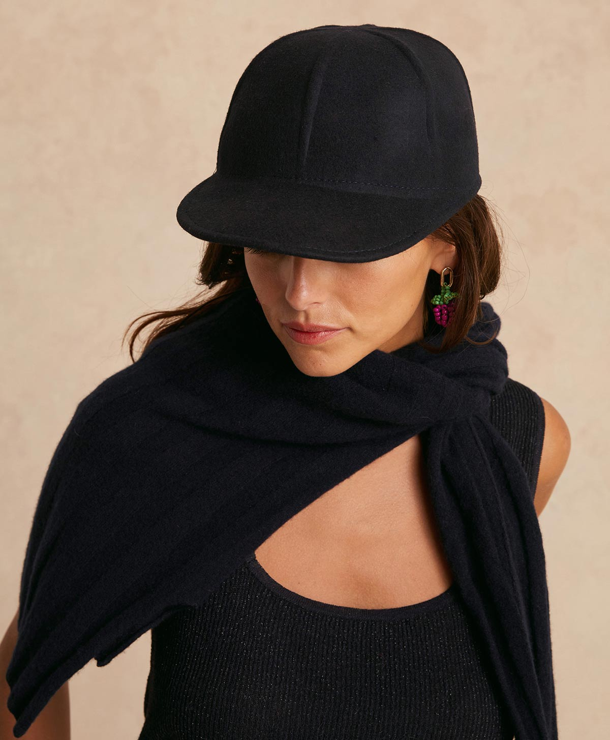 CHAPEAU DANIEL EN LAINE - BLEU NUIT - Momonì