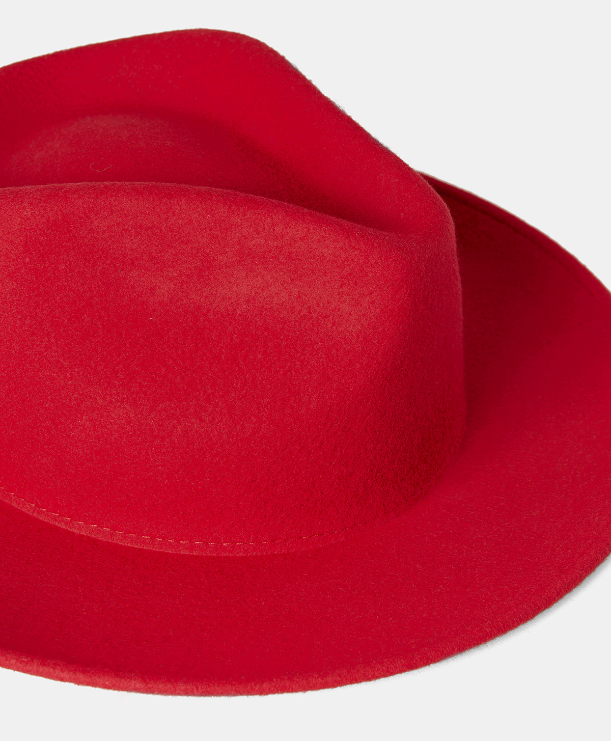 SEBASTIEN HAT IN WIDE BRIM FELT - RED - Momonì